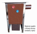 Kuchnia węglowa Mini Biała - z podkową, wylot boczny