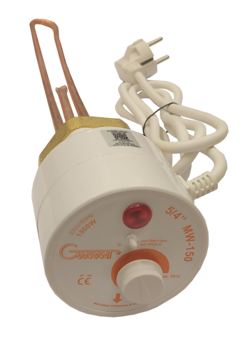 Grzałka z termostatem GWARANT MW150  - 1500 W - 5/4