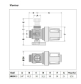 Separator zanieczyszczeń z magnesem Caleffi DIRTMAG GZ 3/4”