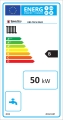 Kessel mit Schneckenzubringer KRS TECH DUO 50kW auf der linken Seite