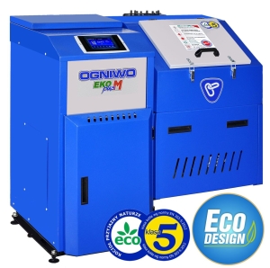 Boiler OGNIWO EKO PLUS M 14 kW with feeder on left side