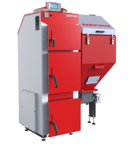 Kessel Defro Komfort Eko LUX 15 kW mit Zubringer auf der linken Seite