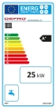 Kocioł na pellet Defro Delta EkoPell 25 kW z podajnikiem po lewej stronie