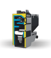 Kessel Metal-Fach SMART EKO 25 kW mit Zubringer auf der linken Seite