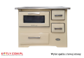 Kitchen stove SD-7 New Line EU 7 kW - cremy with exhaust flue on left side
