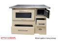 Kitchen stove SD-7 New Line EU 7 kW - cremy with exhaust flue on left side