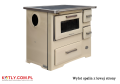 Kitchen stove SD-7 New Line EU 7 kW - cremy with exhaust flue on left side