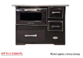 Kitchen stove SD-7 New Line EU 7 kW - brown with exhaust flue on left side