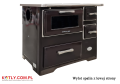 Kitchen stove SD-7 New Line EU 7 kW - brown with exhaust flue on left side