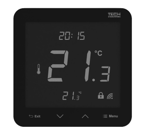 Bezprzewodowy regulator temperatury Tech R-8pz PLUS - czarny