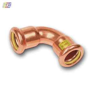 PRESS GAS CU ŁUK 90˚ 18