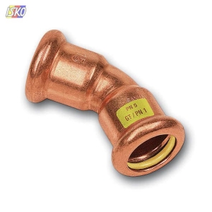 PRESS GAS CU ŁUK 45˚ 18