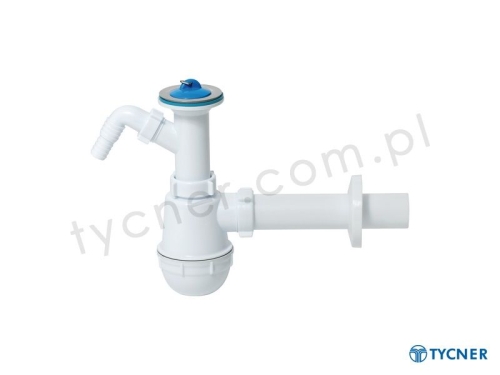 Produkt SYFON ZLEWOZMYWAKOWY Z WYJŚCIEM NA ZMYWARKĘ-PRALKĘ / BUTELKOWY POJ. 70MM TYCNER 42662