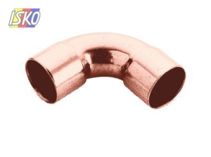 ŁUK 90 DWUKIELICHOWY 18MM MIEDZIANY 5002 TAUR