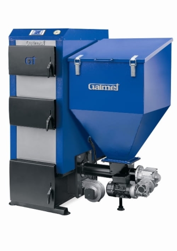 Kocioł Galmet EKO-GT KWPD 16 DUO - 16kW z podajnikiem do spalania eko-groszku (ze stałym rusztem wodnym)