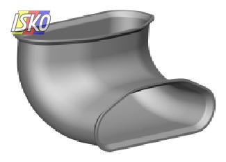 Produkt PROFI-AIR KOLANO PIONOWE 90 132x52 / KOLANO PIONOWE PROFI-AIR TUNNEL 90 STOPNI 132 X 52 MM FRANKISCHE 49458