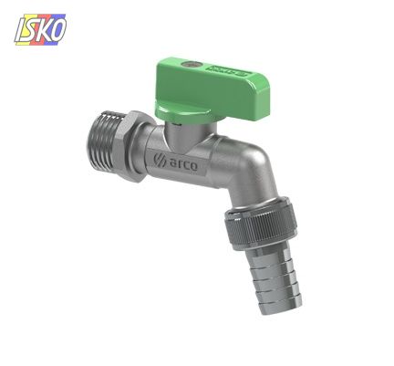 Product ZAWÓR CZERPALNY Z KOŃCÓWKĄ NA WĄŻ 1/2 X 3/4 / KULA ATYKAMIENNA ARCO 51065