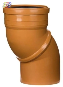 KOLANO PVC 87ST.KAN.ZEW.160MM  NASTAWNE / LEO-MINOR
