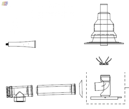 Produkt ZESTAW KOMINOWY DN60/100/80 / LIK/STARR ALMEVA 54558