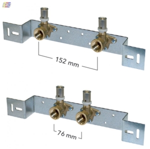 PŁYTKA Z KOLANAMI 1/2˝-16X2 ROZSTAW 76MM / COMISA