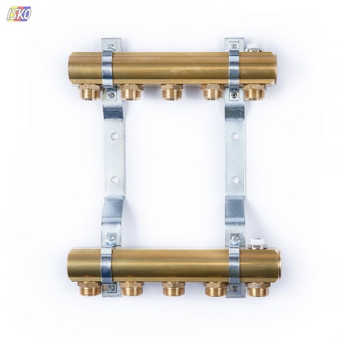 Produkt ROZDZIELACZ Z NYPLAMI 14 WATERFLOW 235,belka mosiężna x2, korek x2, nyple 3/4˝x1/2˝, odpowietrzniki manualne, uchwyty, ROZSTAW 45, K&amp;B K&amp;B 65197