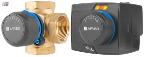 ZESTAW 3-DROGOWY ZAWÓR ARV184 + SIŁOWNIK ARM171 / DN25, RP1˝, KVS10, SIŁ. 3-PKT, 230 V AC, 110 S 5Nm