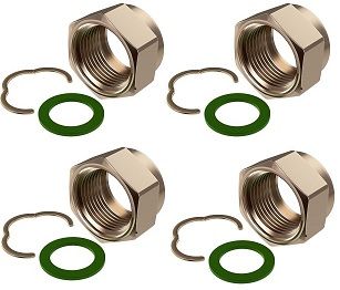 Produkt ZESTAW PRZYŁĄCZENIOWY N12-15 R 1/2˝ / zawiera 4 nakrętki + 4 uszczelki+ 4 pierścienie HEATPEX 73215