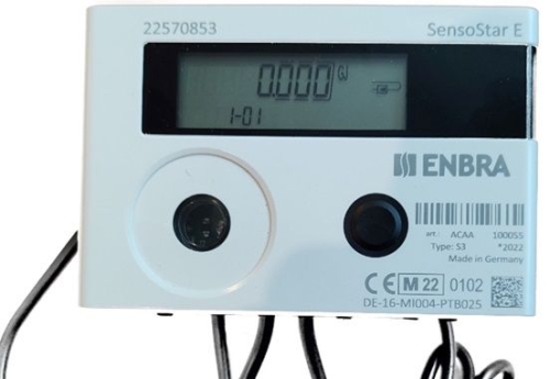 Product CIEPŁOMIERZ ENBRA SENSO STAR E DN 20/2,5 / 130MM, ZASILANIE - MONTAŻ NA ZASILANIU ENBRA 79017