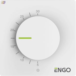 REGULATOR TEMPERATURY ESIMPLE230W / PRZEWODOWY NATYNKOWY Z POKRĘTŁEM 230V BIAŁY