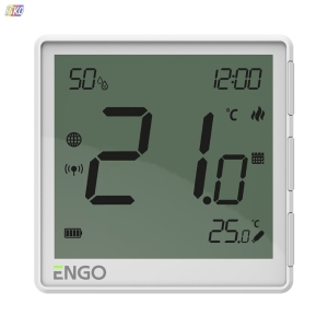 REGULATOR TEMPERATURY EONEBATW ZIGBEE / BIAŁY INTERNETOWY NATYNKOWY ZASILANY BATERYJNIE
