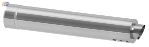RURA 750MM ZAKOŃCZENIE POZIOME SYST TWIN / 60/100 PŁASZCZ ZEWNĘTRZYNY, WYSOKI POŁYSK