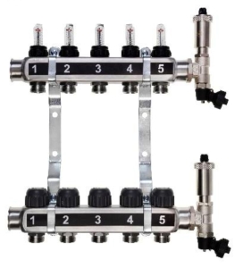 ROZDZIELACZ INOX PODŁOGOWY  / 7 OBWODOWY, ECOLINE