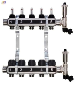 ROZDZIELACZ INOX PODŁOGOWY  / 10 OBWODOWY, ECOLINE