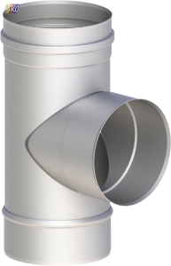 TRÓJNIK 87° Ø130MM, / WYJŚCIE Z MUFĄ 0,8MM