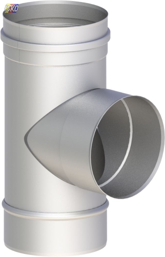 Produkt TRÓJNIK 87° Ø130MM, / WYJŚCIE Z MUFĄ 0,8MM JEREMIAS 98996