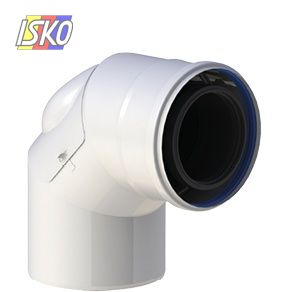 KOLANO 87 ST Z REWIZJĄ  DN 60/100 / BIAŁE