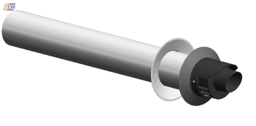 Produkt ZAKOŃCZENIE POZIOME SYSTEM TWPL 850MM / 60/100 JEREMIAS 100317