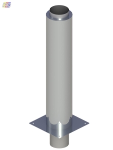 IZOLOWANE PRZEDŁUŻENIE KOMINA DYMOWEGO / L 1000 , 2 MM