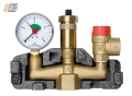 Product GRUPA BEZPIECZEŃSTWA KOTŁA KSG / Z IZOLACJĄ 50 KW 1" GW ZAWÓR BEZPIECZEŃSTWA 3 BAR 1/2"X3/4" MANOMETR AFRISO 103311 1