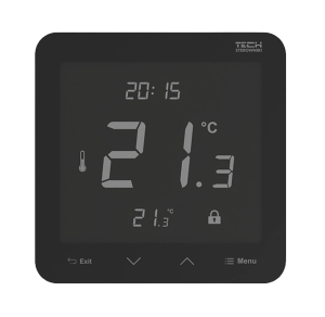 Room Controller with Air Humidity Measurement TECH R-12s – Black