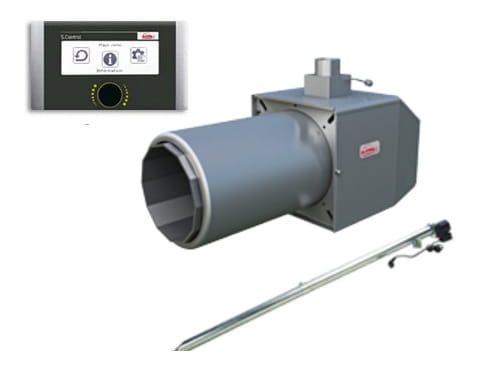 Palnik na pelety Pellas X 100kW z podajnikiem 2m i sterownikiem LCD