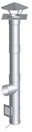 Kompletny wkład kominowy (fi 120 mm, grubość ścianki 0,8 mm) – kwasoodporny