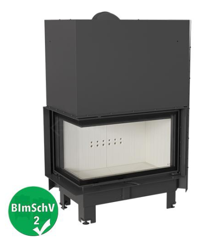 Wkład kominkowy Kratki MBO 15 lewy BimSchV2 (szyby łączone bez szprosa)