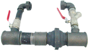 Zestaw zabezpieczający pompę 32mm (5/4 cala) - króćce / 25 mm (1 cal) - półśrubunki pompy