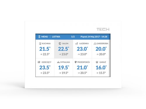 Bezprzewodowy regulator pokojowy ST-16S WiFi Tech