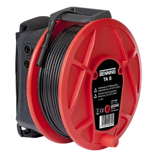 Przewód pomiarowy BENNING TA 5 40 m z przewijakiem i pętlą ręczną
