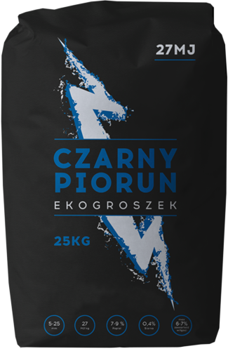 Eko-groszek CZARNY PIORUN 5-25mm - paleta (1000kg) - BEZ TRANSPORTU