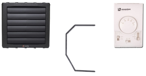 Zestaw: nagrzewnica Reventon HC20-3S 21.4kW 230V, konsola obrotowa oraz regulator obrotów HC3S