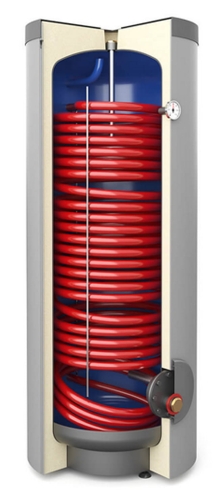 Wymiennik c.w.u. z dużą wężownicą spiralną do pomp ciepła - SGW(S) Tower Grand 500