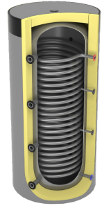 Zasobnik c.w.u. LEMET 500 L z 1 wężownicą maxi do pomp ciepła